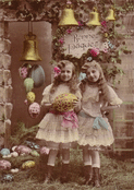 Petites filles f&eacute;eriques et &oelig;ufs de P&acirc;ques
